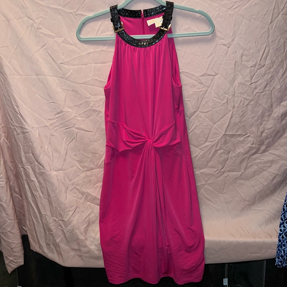 Michael Kors halter dress with buckled neckline